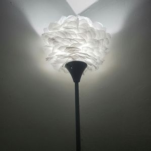 Rose petal floor lamp handmade 71"